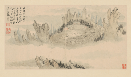 梅清黄山图册·第三开, , Mei Qing