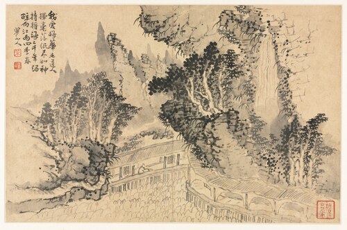 Landscapes in Various Styles after Old Masters, 1690, Mei Qing