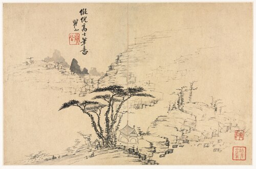 Landscapes in Various Styles after Old Masters, 1690, Mei Qing