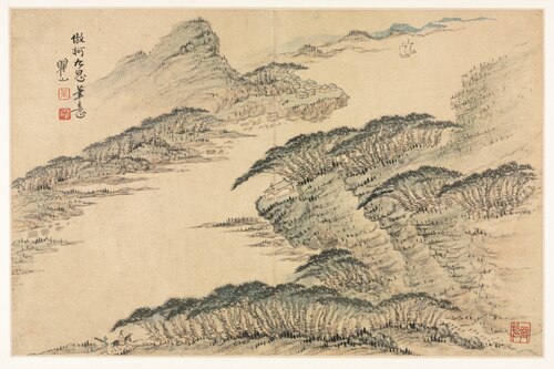 Landscapes in Various Styles after Old Masters, 1690, Mei Qing