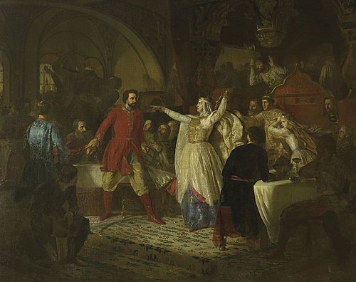 Grand Duchess Sophia exposing Vassily Kosoy, 1861, Nikolaï Dmitriev-Orenbourgski