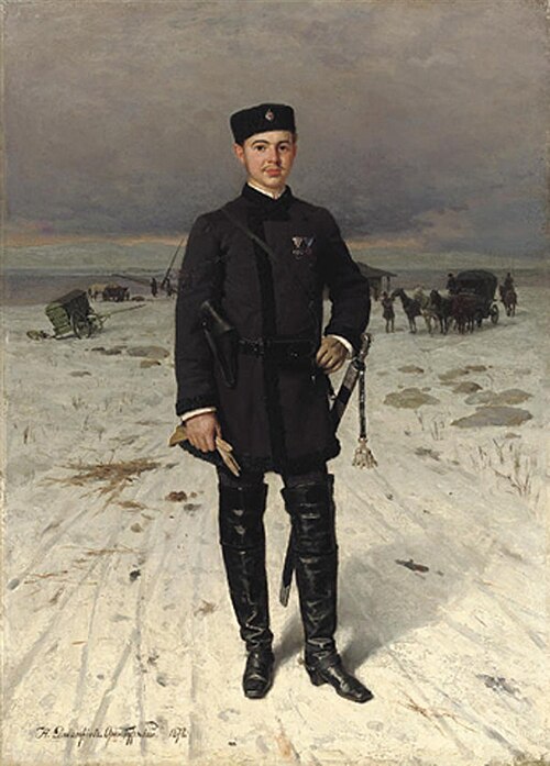Portrait of a Russian volunteer, 1878, Nikolaï Dmitriev-Orenbourgski