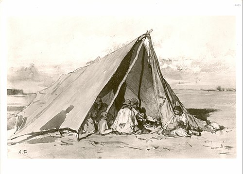 Zigeuner im Zelt, 1847, August von Pettenkofen