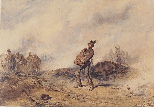 Nach der Schlacht, 1851, August von Pettenkofen