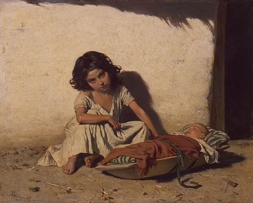 Gipsy Children, 1855, August von Pettenkofen