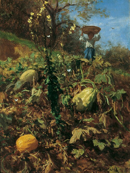 Der Kürbisgarten, 1862, August von Pettenkofen