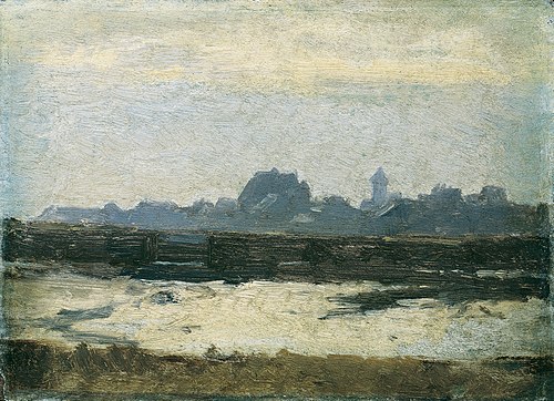 Blick auf eine Stadt, , August von Pettenkofen