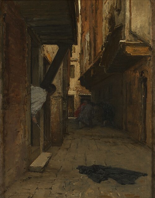 Straßenkampf, 1887, August von Pettenkofen