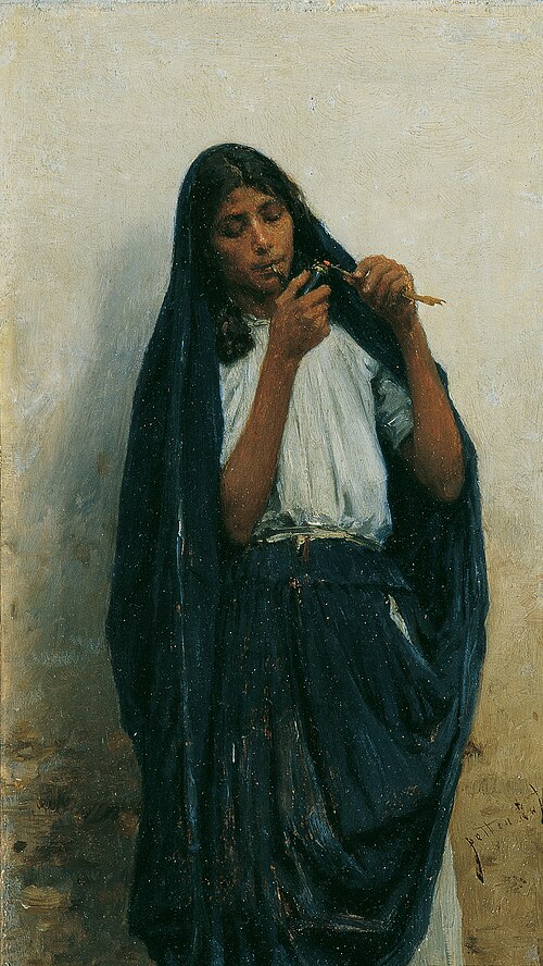 Zigeunerin, 1862, August von Pettenkofen