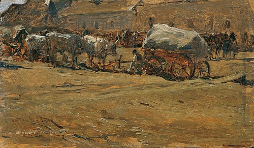 Hungarian Oxcart, 1874, August von Pettenkofen