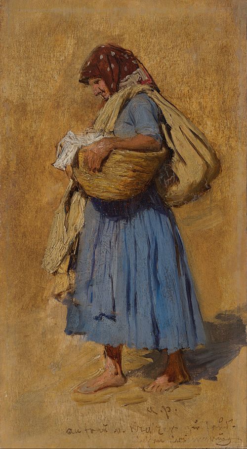 A Farmer’s Wife Blowing her Nose, , August von Pettenkofen