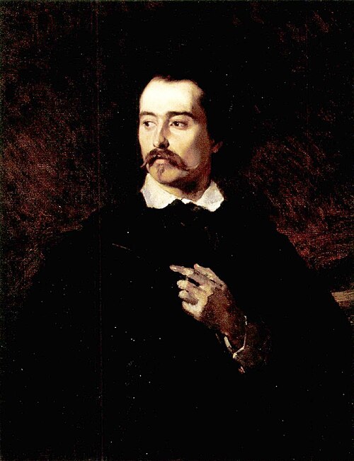 Portrait of Painter József Borsos, 1840, August von Pettenkofen