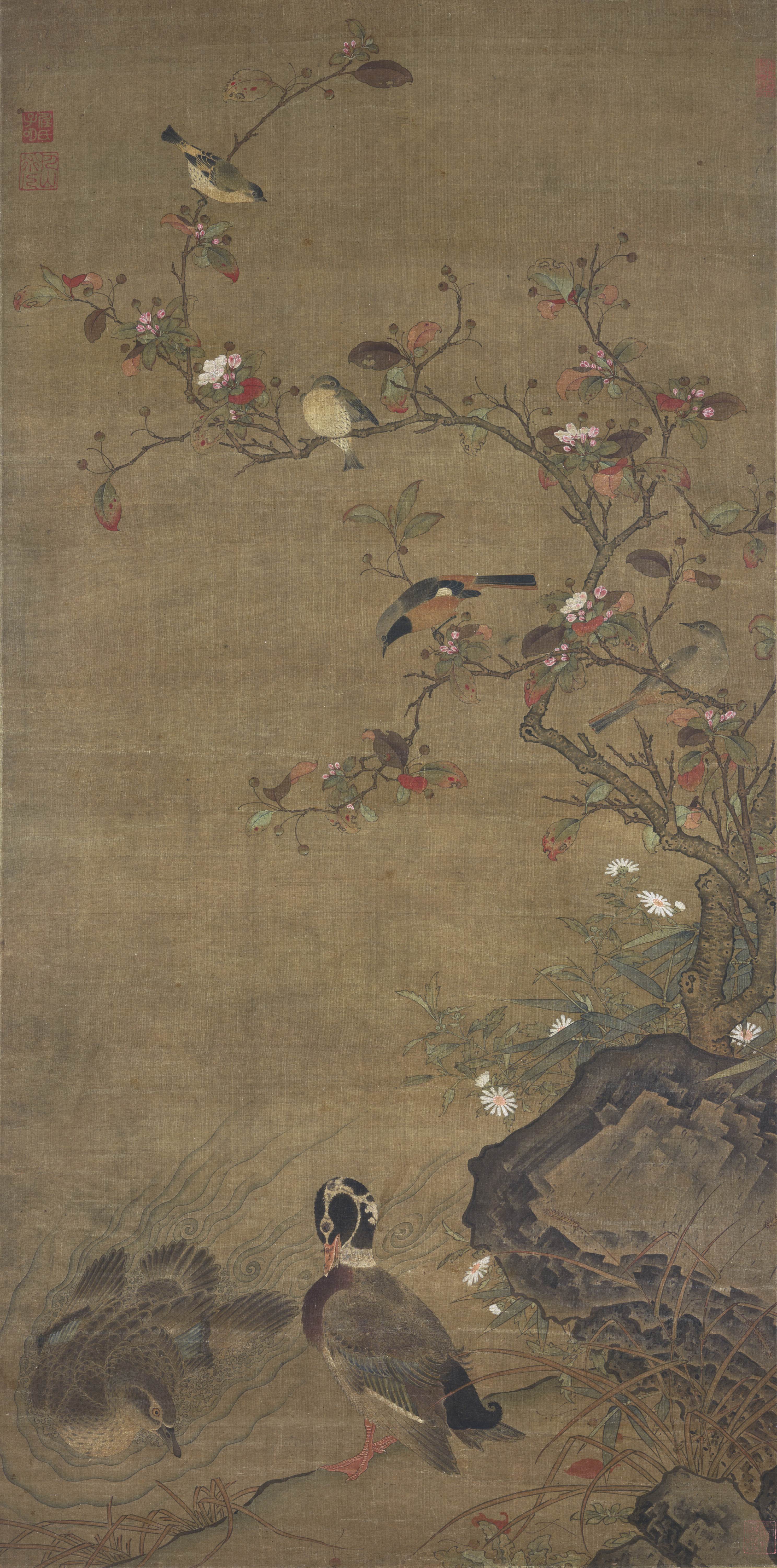 元  任仁发  秋水凫鷖图轴, , Ren Renfa