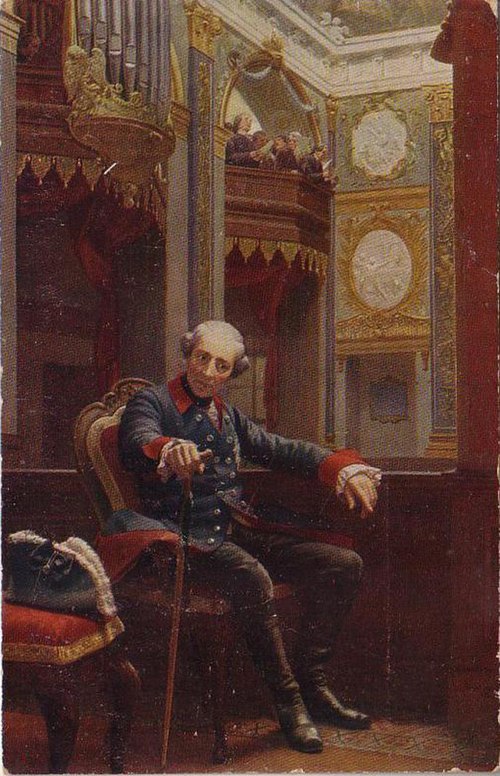 Frederick the Great in the Chapel at Charlottenburg., 1868, Oscar Begas