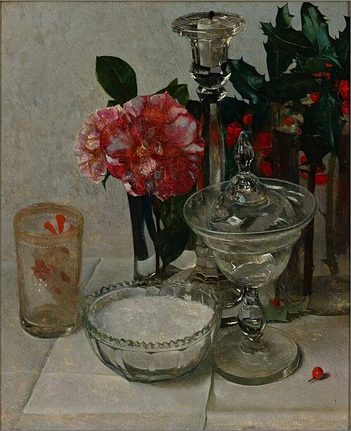 Still Life with Camelia's and Crystal Bowl, 1916, Floris Verster