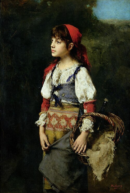 A pretty peasant girl, 1885, Alexei Harlamov