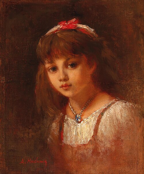Young Girl with Rock Crystal Jewellery, 1925, Alexei Harlamov