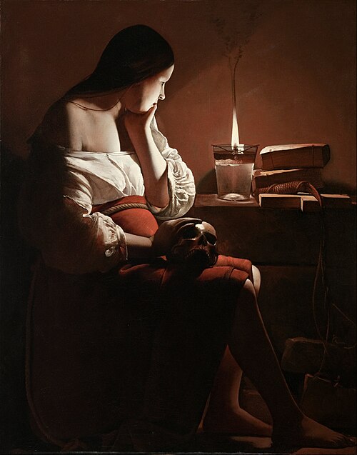 La Madeleine à la flamme fumante, 1640, Georges de La Tour