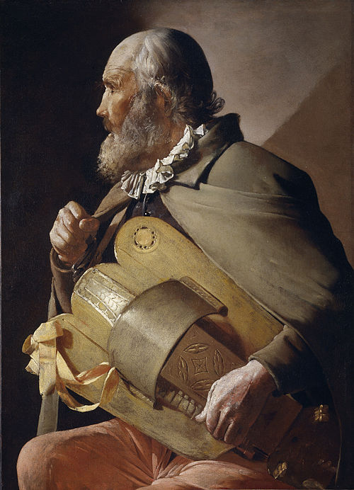 The Blind Hurdy-Gurdy Player, 1620, Georges de La Tour