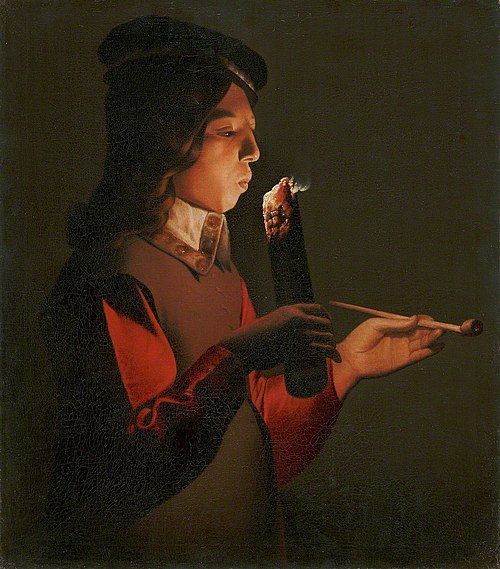 Le Souffleur à la pipe, 1646, Georges de La Tour