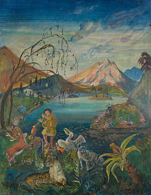 Orpheus unter den Tieren, 1926, Oskar Laske