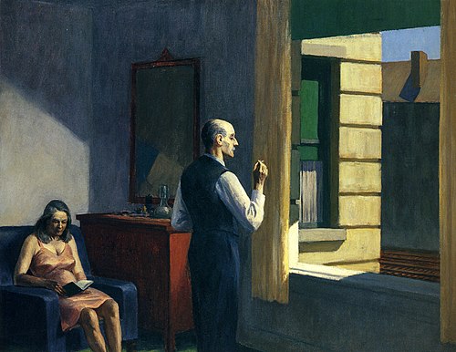 Hôtel près d'une voie ferrée, 1952, Edward Hopper