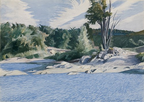 White River at Sharon, 1937, Edward Hopper