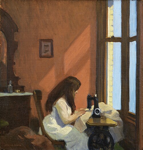 Jeune fille à la machine à coudre, 1921, Edward Hopper