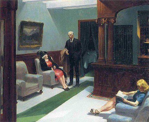 Hotel Lobby, 1943, Edward Hopper