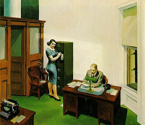 Bureau de nuit, 1940, Edward Hopper