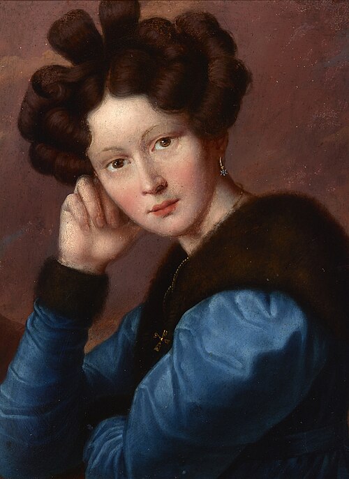 Portrait of Aleftyna Gościmska née Jerasiewicz, 1830, Józef Oleszkiewicz
