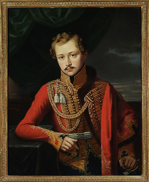Portrait of Władysław Branicki (Portrait of an officer)., 1819, Józef Oleszkiewicz