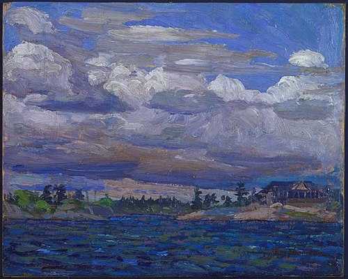 Cottage on a Rocky Shore, 1914, Tom Thomson