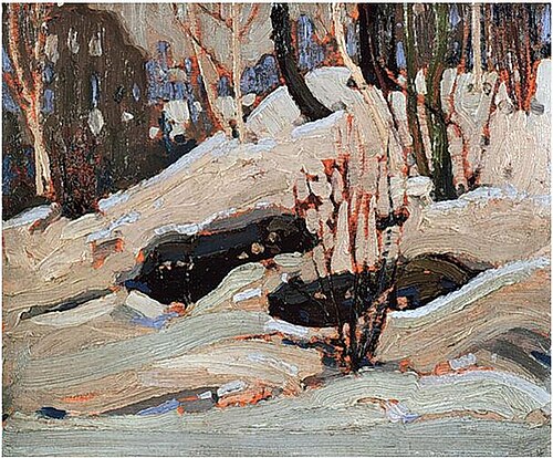 Thaw: Snow Banks, 1917, Tom Thomson