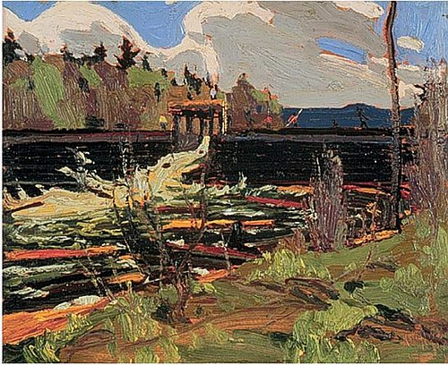Tea Lake Dam, 1915, Tom Thomson