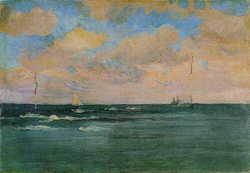 The Bathing Posts, Brittany, 1893, James Abbott McNeill Whistler