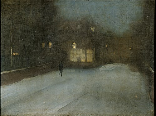 Nocturne in Grey and Gold: Chelsea Snow, 1876, James Abbott McNeill Whistler
