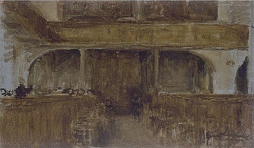 Brown and Gold: The Curé's Little Class at St. Catherine, Honfleur, 1896, James Abbott McNeill Whistler