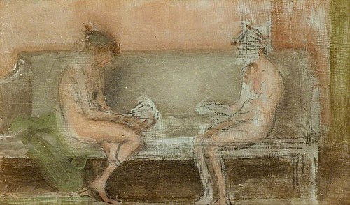 Flesh Colour and Silver: The Card Players, 1898, James Abbott McNeill Whistler