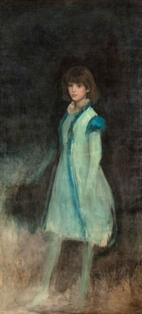 The Blue Girl: Connie Gilchrist, 1879, James Abbott McNeill Whistler