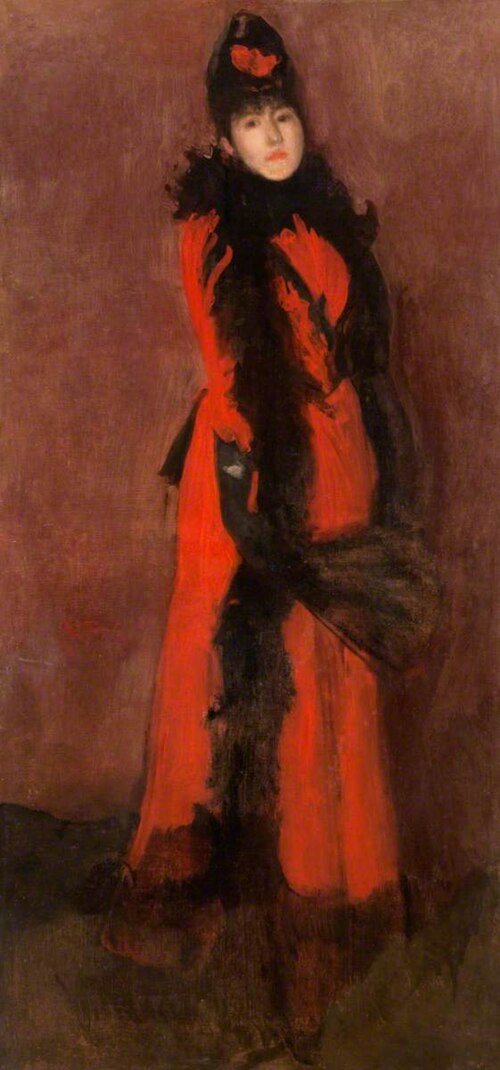 Red and Black: The Fan, 1892, James Abbott McNeill Whistler