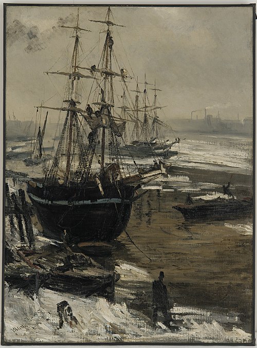 The Thames in Ice, 1860, James Abbott McNeill Whistler