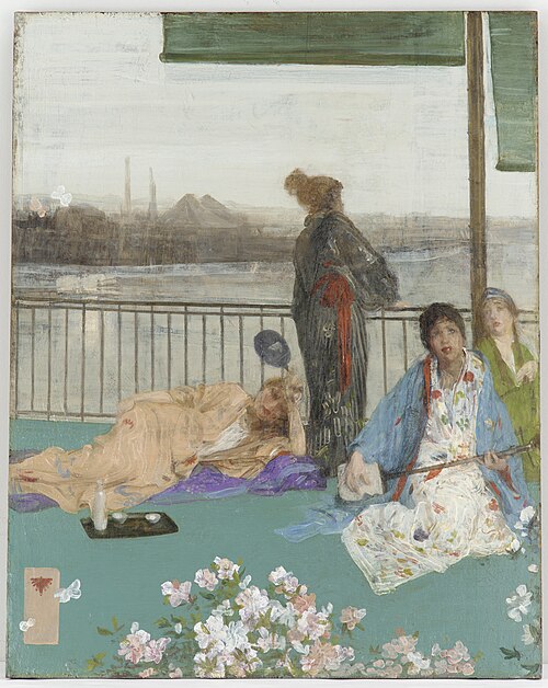 Variations in Flesh Colour and Green—The Balcony, 1864, James Abbott McNeill Whistler