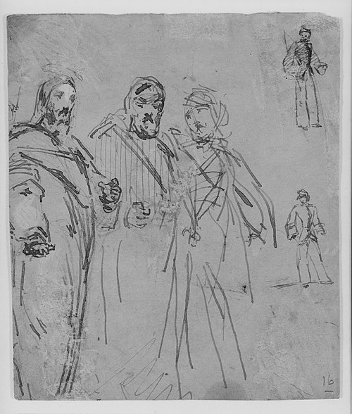Church Scene (from Sketchbook), 1854, James McNeill Whistler