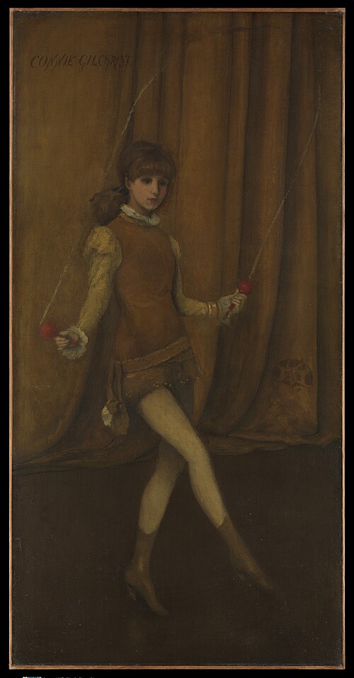 Harmony in Yellow and Gold: The Gold Girl—Connie Gilchrist, 1876, James McNeill Whistler