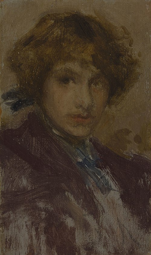Study of a Young Girl's Head and Shoulders (Baroness de Meyer), 1896, James McNeill Whistler
