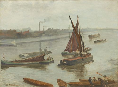 Grey and Silver: Old Battersea Reach, 1863, James McNeill Whistler