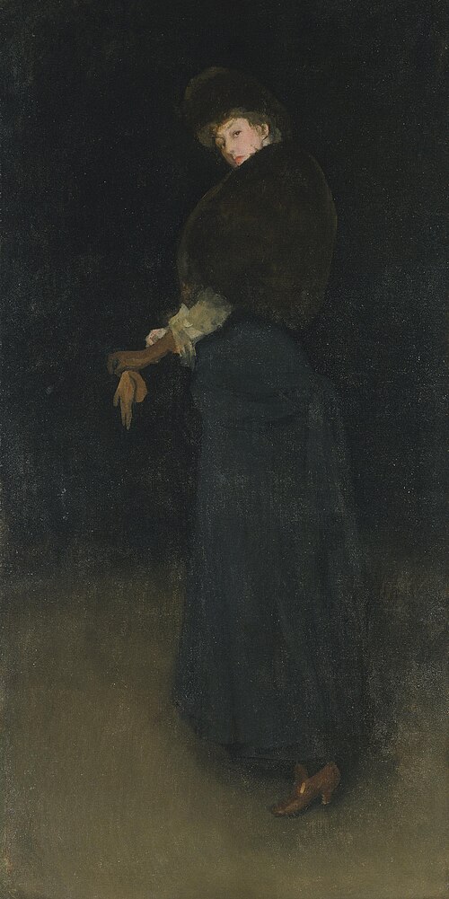 Arrangement in Black (The Lady in the Yellow Buskin), , James McNeill Whistler