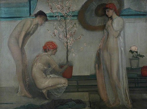 Three Figures: Pink and Grey, 1873, James McNeill Whistler