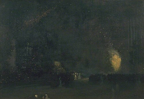Nocturne: Black and Gold - The Fire Wheel, 1875, James McNeill Whistler